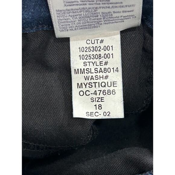 NYDJ Womens Sheri Slim Bootcut Jeans High Rise Denim Lift Tuck Tech Blue Size 18 - Picture 9 of 10